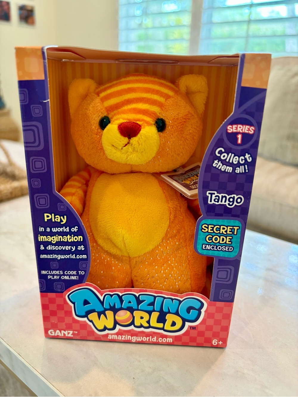 Ganz Amazing World Tango the Cat Plush Toy 6" Sealed Code New
